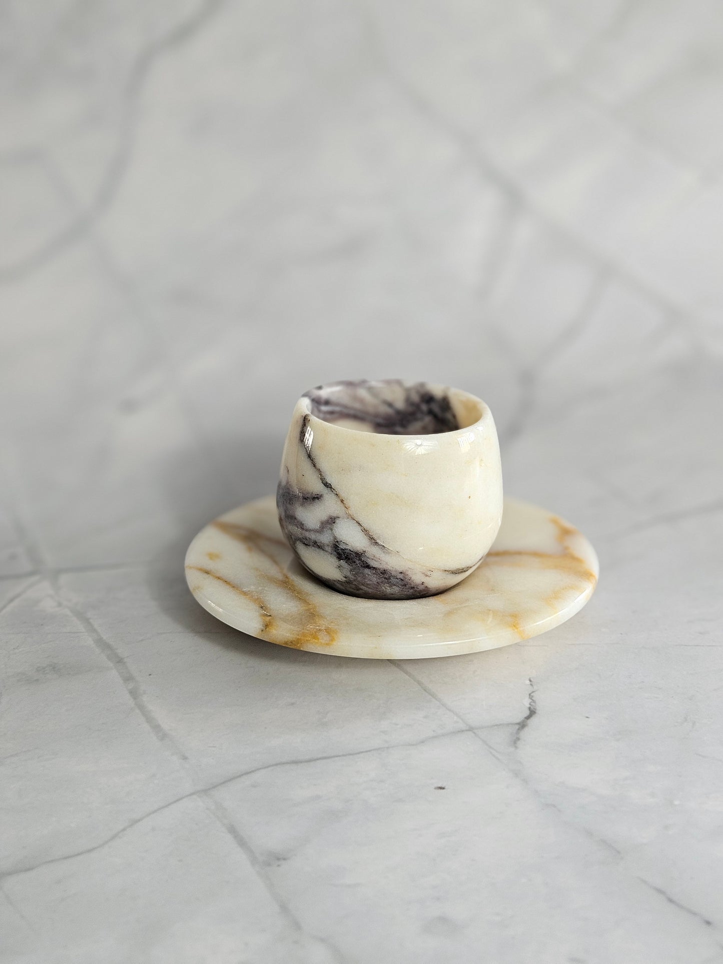 Lilac - marble espresso cup