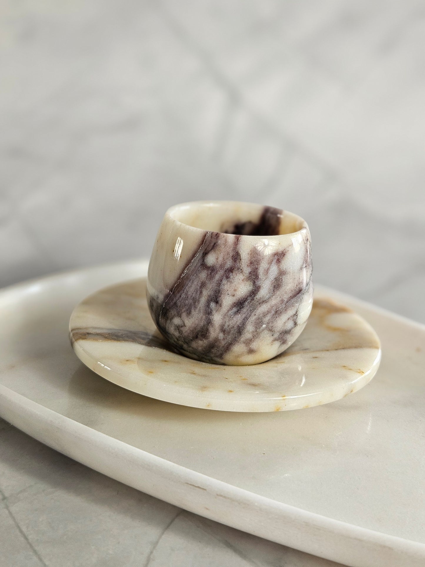 Lilac - marble espresso cup