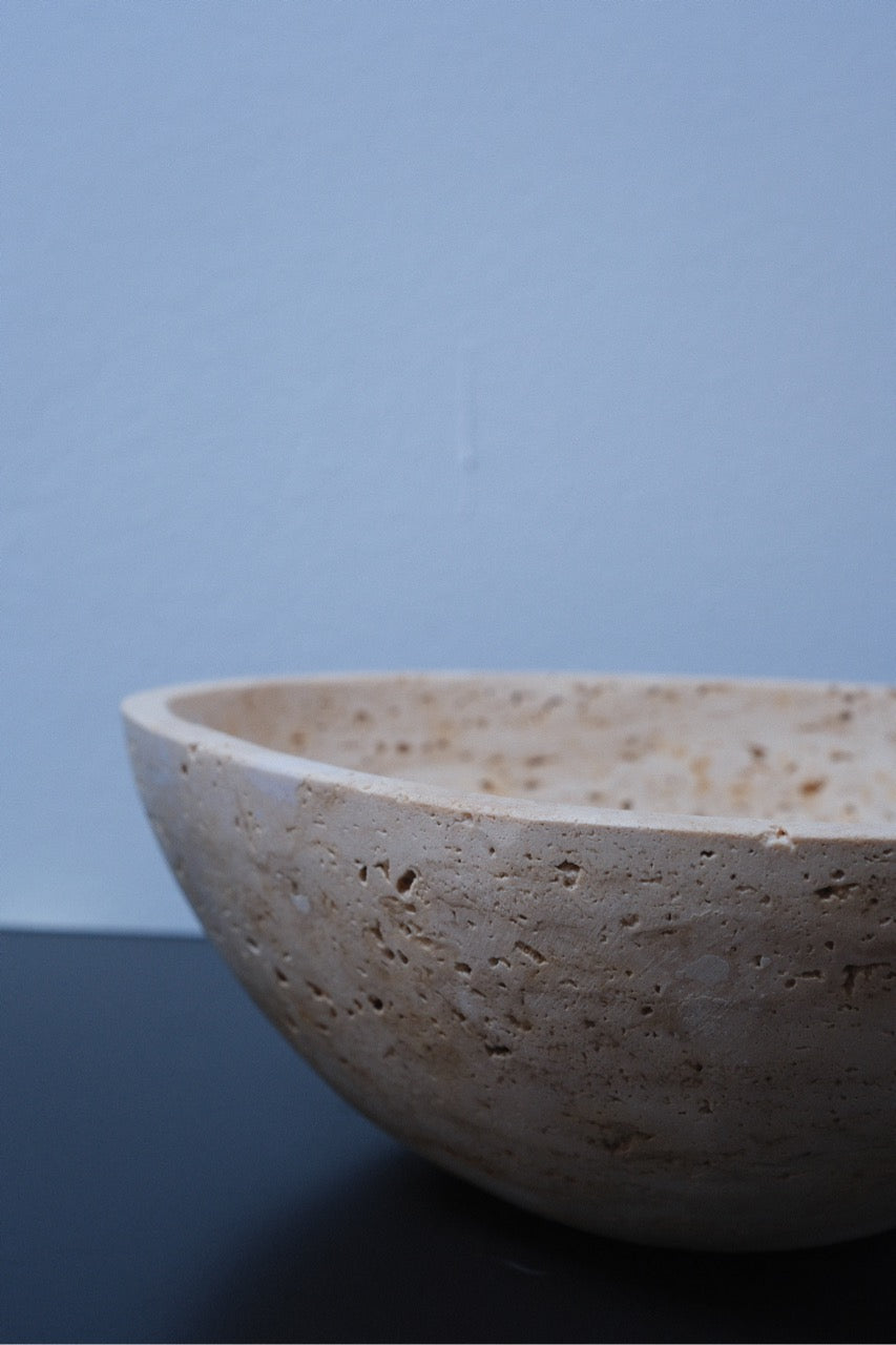 Peony - Travertine Fruit Bowl