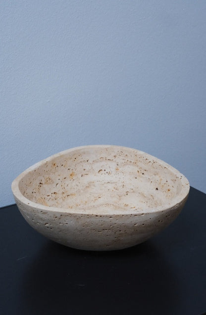 Peony - Travertine Fruit Bowl